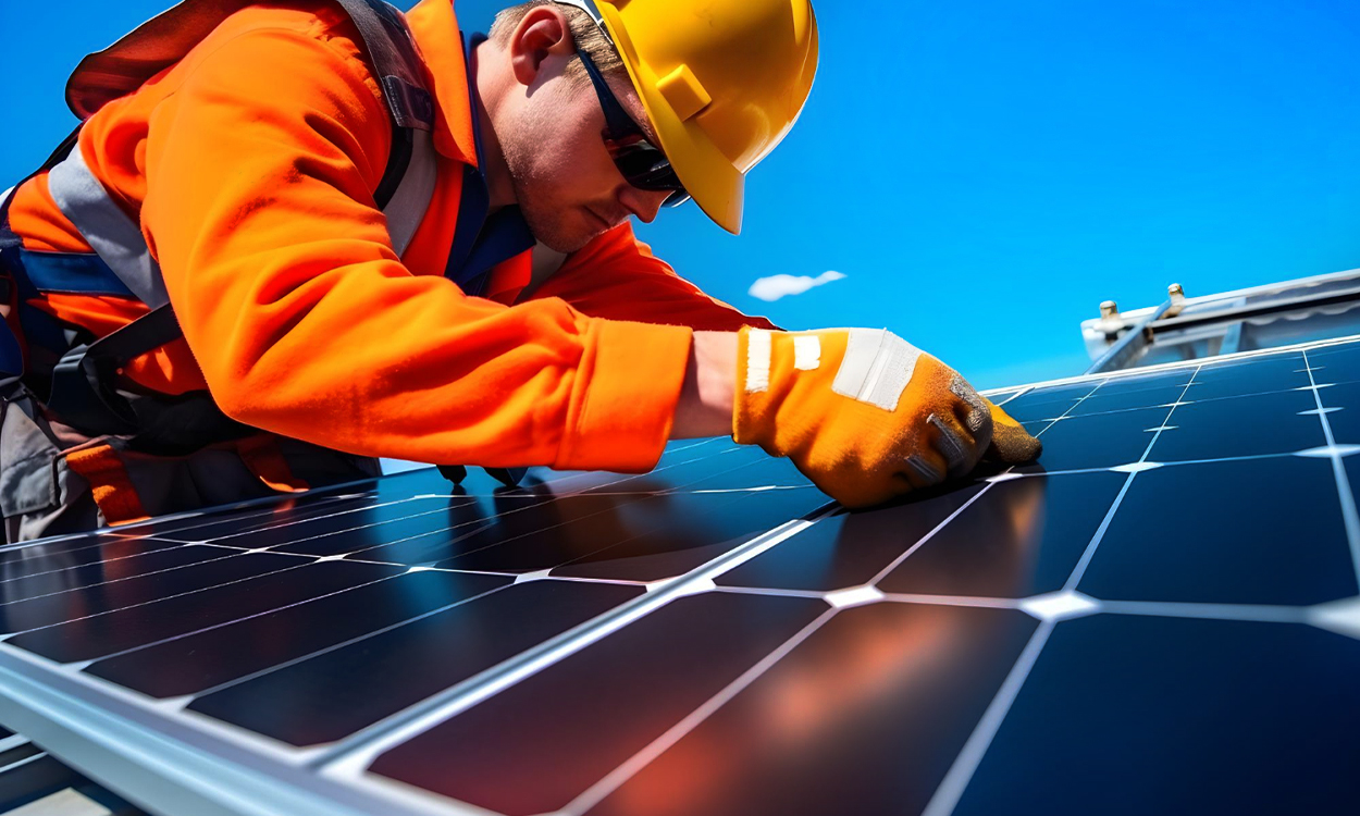 Un installateur de panneaux solaires photovoltaïques certifié label RGE